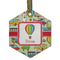 Vintage Transportation Flat Glass Ornament - Hexagon w/ Name or Text