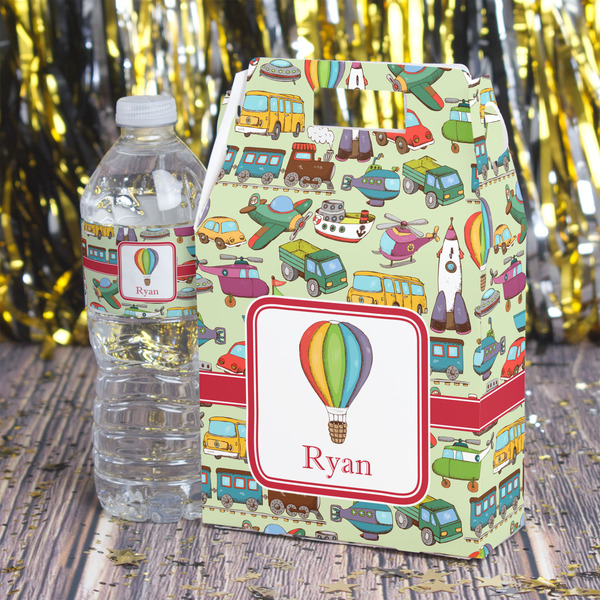 Vintage Transportation Gable Favor Box - In Context