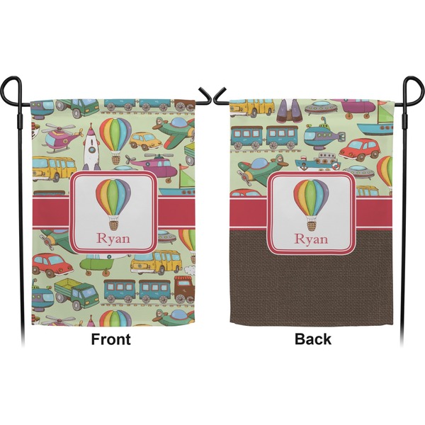 Vintage Transportation Garden Flag - Double Sided Front and Back