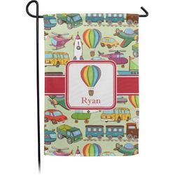 Vintage Transportation Small Garden Flag - Double Sided w/ Name or Text