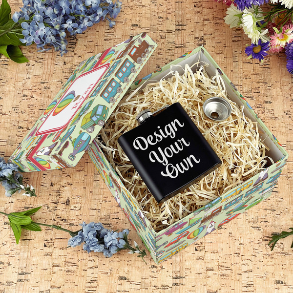 Vintage Transportation Gift Boxes with Lid - Canvas Wrapped - Large - In Context