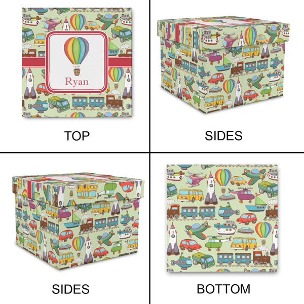 Vintage Transportation Gift Boxes with Lid - Canvas Wrapped - X-Large - Approval