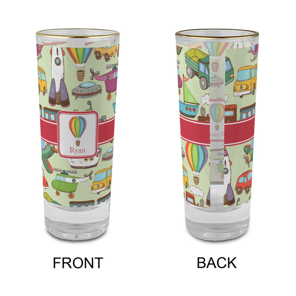 Vintage Transportation Glass Shot Glass - 2 oz - Single - APPROVAL