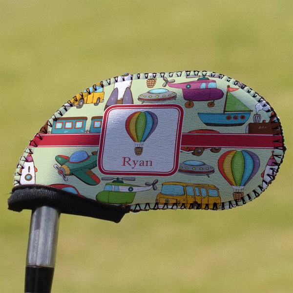 Custom Vintage Transportation Golf Club Iron Cover (Personalized)