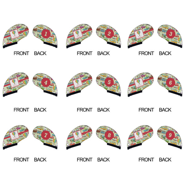 Vintage Transportation Golf Club Covers - APPROVAL (set of 9)