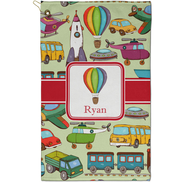 Custom Vintage Transportation Golf Towel - Poly-Cotton Blend - Small w/ Name or Text