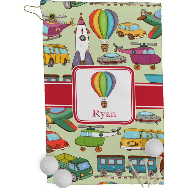 Vintage Transportation Golf Towel (Personalized)
