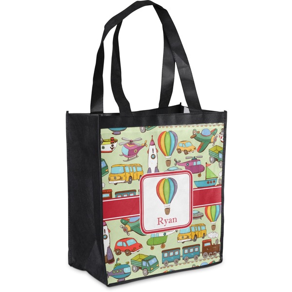 Custom Vintage Transportation Grocery Bag (Personalized)