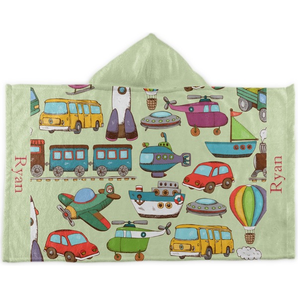 Custom Vintage Transportation Kids Hooded Towel (Personalized)