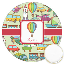 Vintage Transportation Printed Cookie Topper - 3.25" (Personalized)