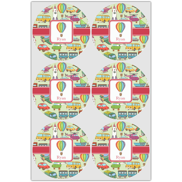 Vintage Transportation Icing Circle - Large - Set of 6