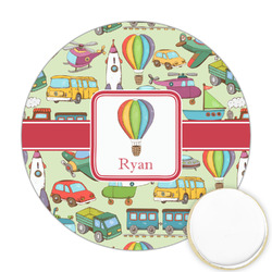 Vintage Transportation Printed Cookie Topper - Round (Personalized)