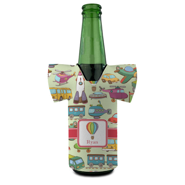 Vintage Transportation Jersey Bottle Cooler - FRONT (on bottle)