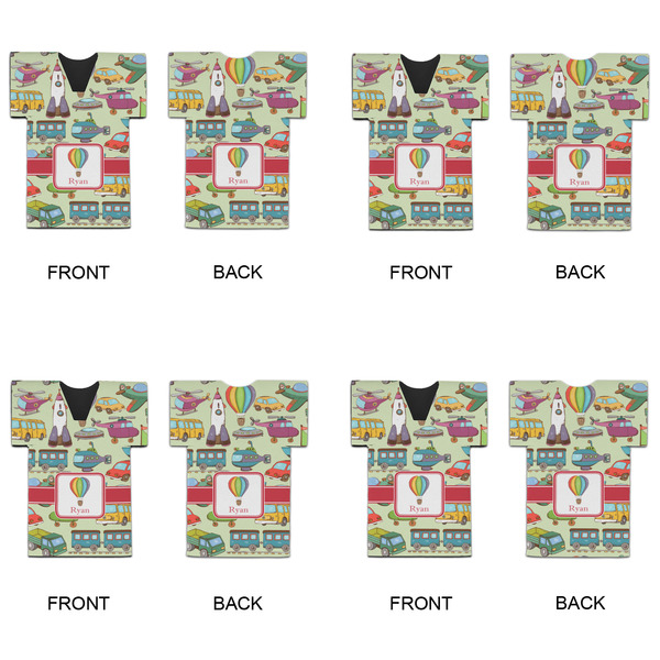 Vintage Transportation Jersey Bottle Cooler - Set of 4 - APPROVAL