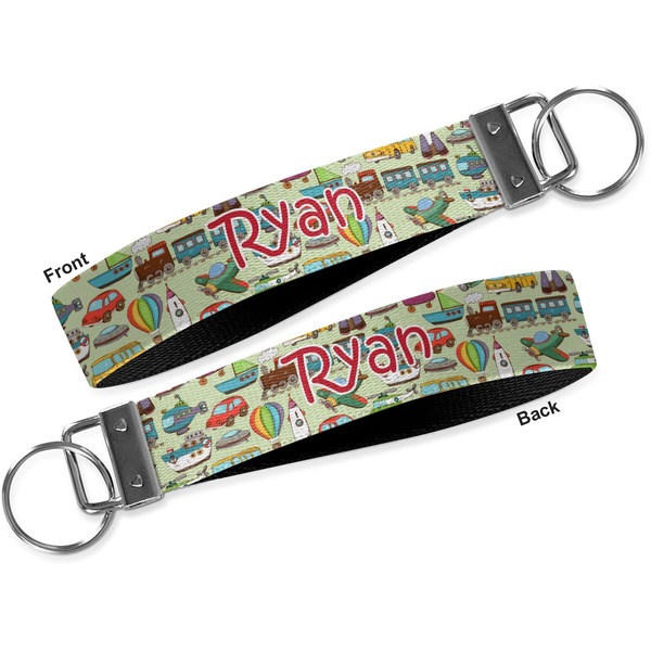 Vintage Transportation Key-chain - Metal and Nylon - Front and Back