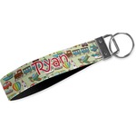 Vintage Transportation Webbing Keychain Fob - Small (Personalized)