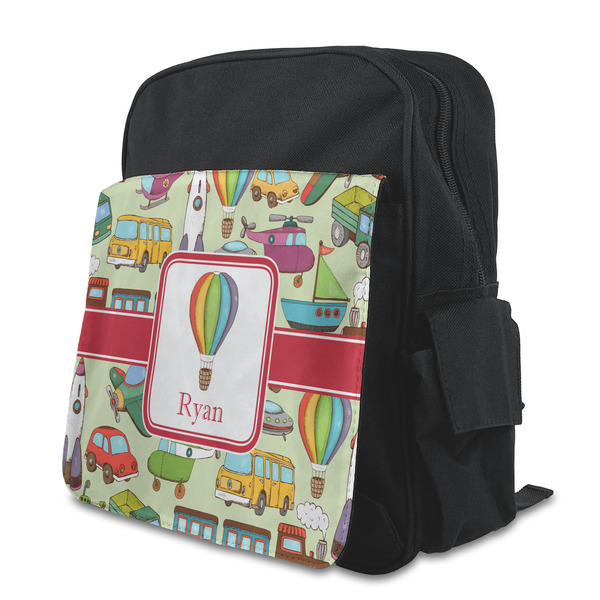 Custom Vintage Transportation Preschool Backpack (Personalized)