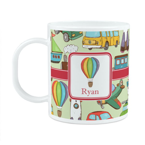 Custom Vintage Transportation Plastic Kids Mug (Personalized)