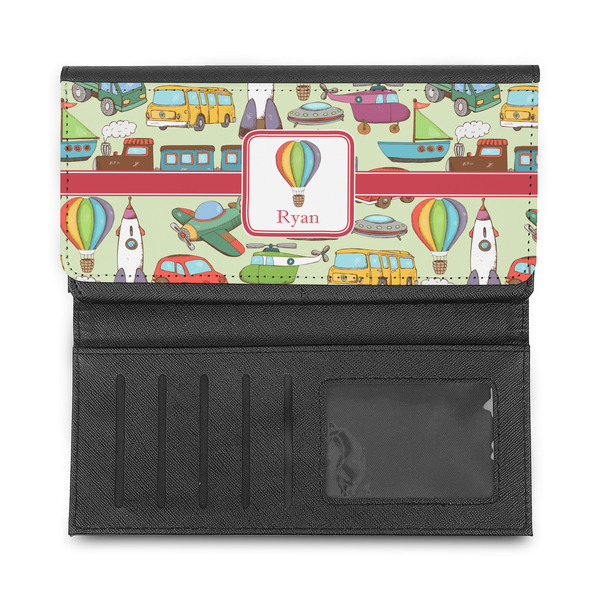 Vintage Transportation Ladies Wallet - Half Way Open