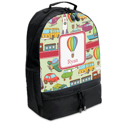 Vintage Transportation Backpacks - Black (Personalized)