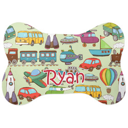 Vintage Transportation Bone Shaped Dog Food Mat (Personalized)