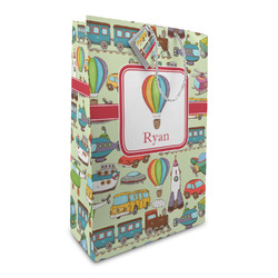 Vintage Transportation Large Gift Bag (Personalized)