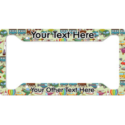 Vintage Transportation License Plate Frame - Style A (Personalized)