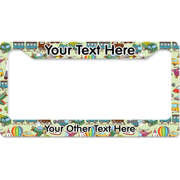 Vintage Transportation License Plate Frame Wide