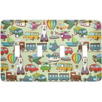 Vintage Transportation Light Switch Cover (4 Toggle Plate)