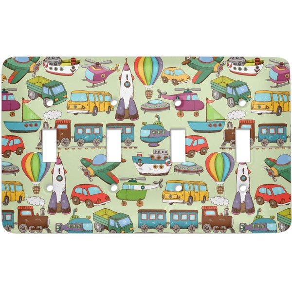 Custom Vintage Transportation Light Switch Cover (4 Toggle Plate)