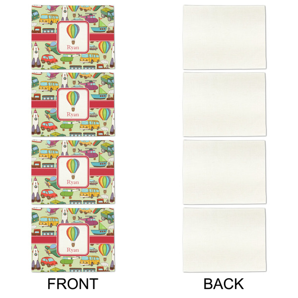 Vintage Transportation Linen Placemat - APPROVAL Set of 4 (single sided)