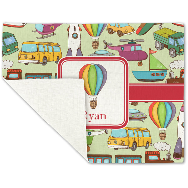 Vintage Transportation Linen Placemat - Folded Corner (single side)