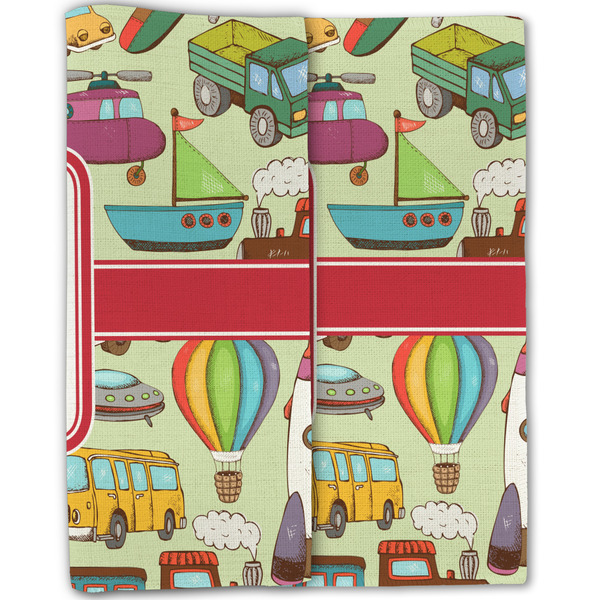 Vintage Transportation Linen Placemat - Folded Half (double sided)