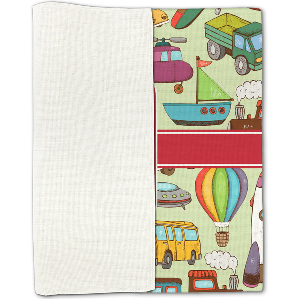 Vintage Transportation Linen Placemat - Folded Half