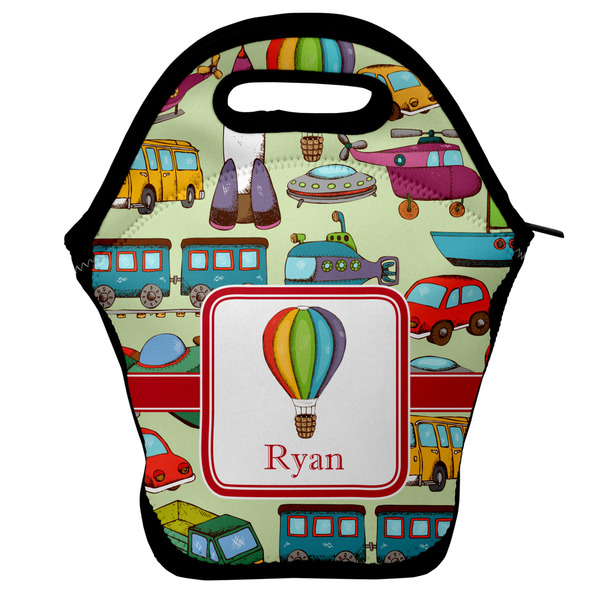 Custom Vintage Transportation Lunch Bag w/ Name or Text