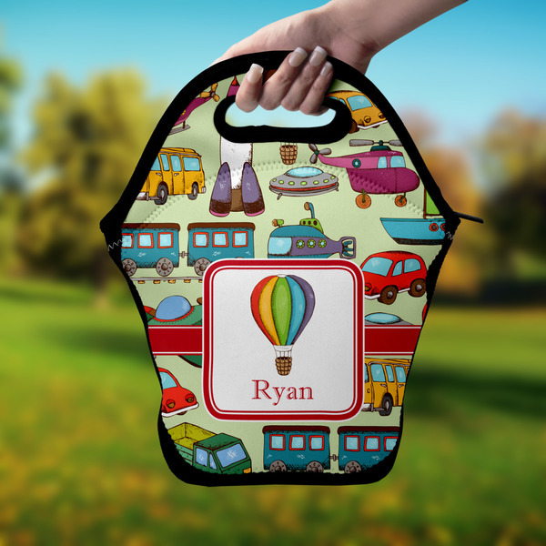 Vintage Transportation Lunch Bag - Hand