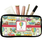 Vintage Transportation Makeup / Cosmetic Bag - Small (Personalized)