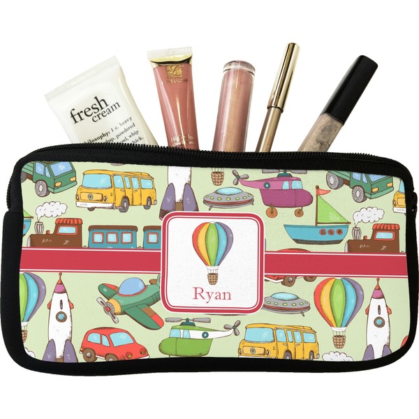 Custom Vintage Transportation Makeup / Cosmetic Bag - Small (Personalized)