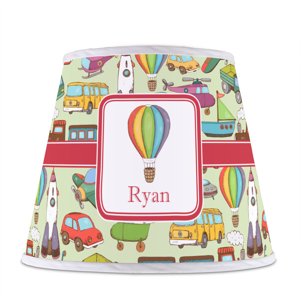 Vintage Transportation Poly Film Empire Lampshade - Front View