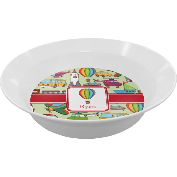 Custom Vintage Transportation Melamine Bowl (Personalized)