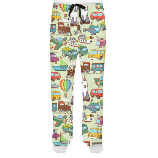 Vintage Transportation Men's Pjs Front - on model