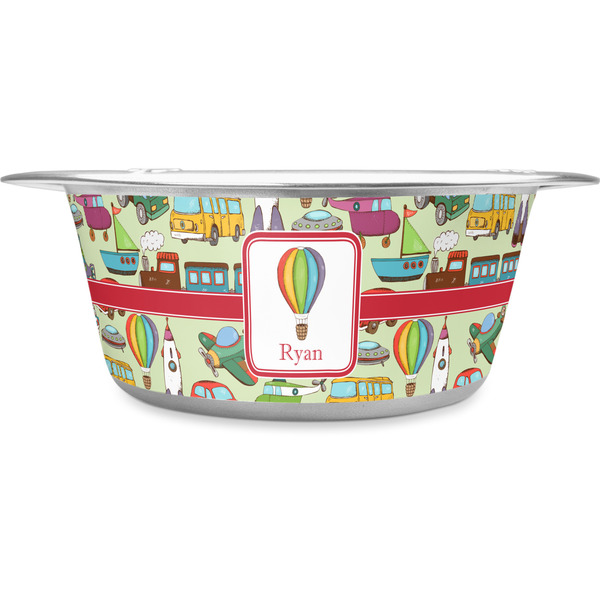 Custom Vintage Transportation Stainless Steel Dog Bowl - Small (Personalized)