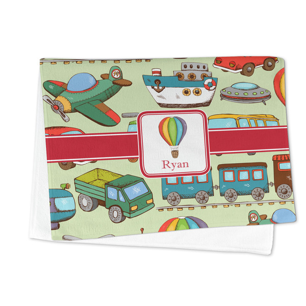 Vintage Transportation Microfiber Dish Towel - FOLDED HALF