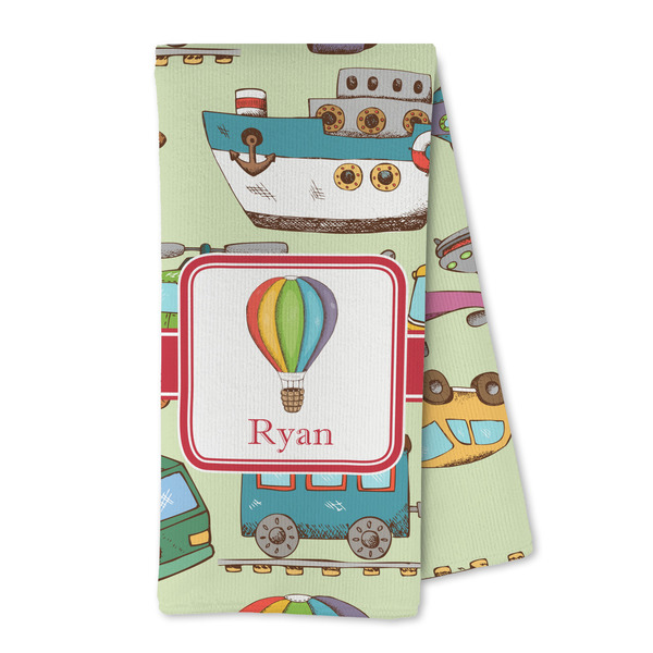 Custom Vintage Transportation Kitchen Towel - Microfiber (Personalized)