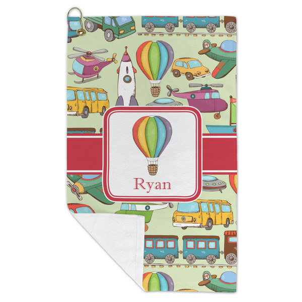 Vintage Transportation Microfiber Golf Towels - FOLD