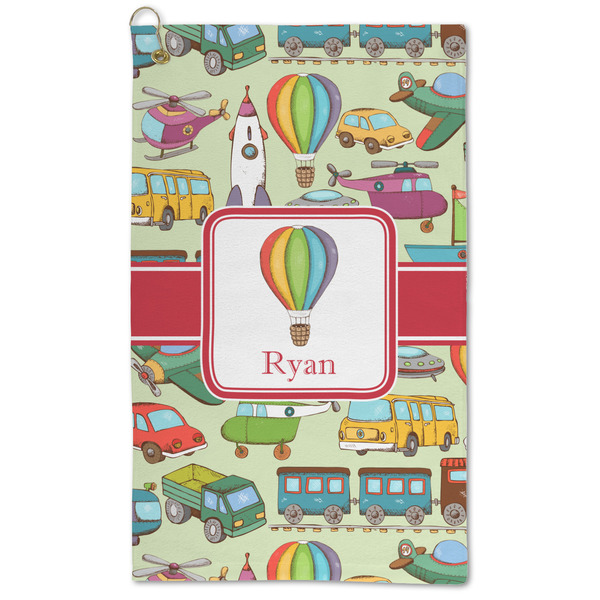 Custom Vintage Transportation Microfiber Golf Towel - Large (Personalized)