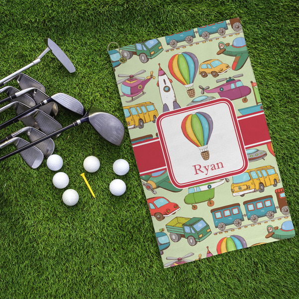 Vintage Transportation Microfiber Golf Towels - LIFESTYLE