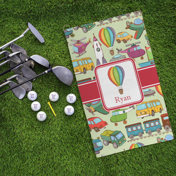 Vintage Transportation Microfiber Golf Towels - LIFESTYLE