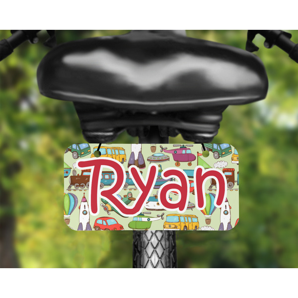 Vintage Transportation Mini License Plate on Bicycle - LIFESTYLE Two holes