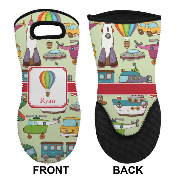 Vintage Transportation Neoprene Oven Mitt (Front & Back)